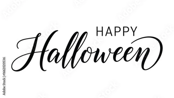 Fototapeta Happy Halloween: Celebrate the spookiest night of the year with this Happy Halloween word art. Perfect for greeting cards and festive designs.