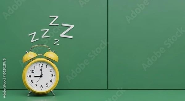 Fototapeta The vintage green chalkboard clock signals it's time for school to begin, with books and a watch ready