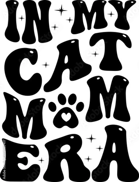 Obraz cat mom groovy text