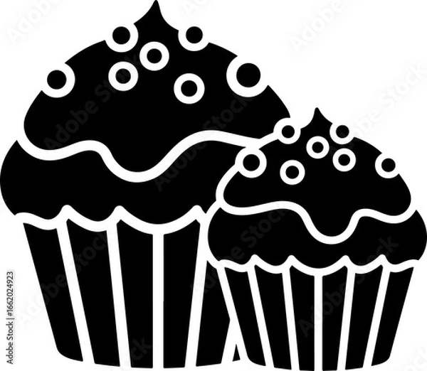 Obraz happy birthday cupcake with candle