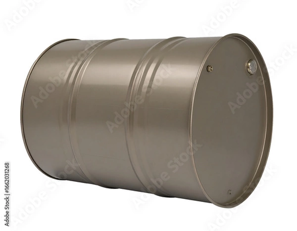 Fototapeta Rust-free metal drum on transparent background