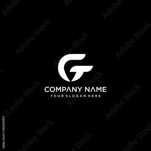 Fototapeta gt letter vector logo abstract