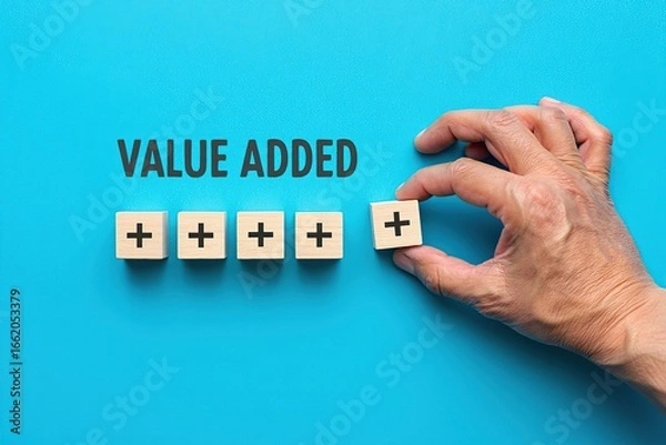 Obraz Adding value through positive contributions and growth