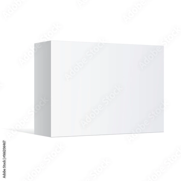 Fototapeta Realistic White Package Box.