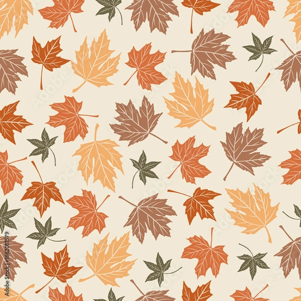 Obraz seamless pattern with autumn leaves
