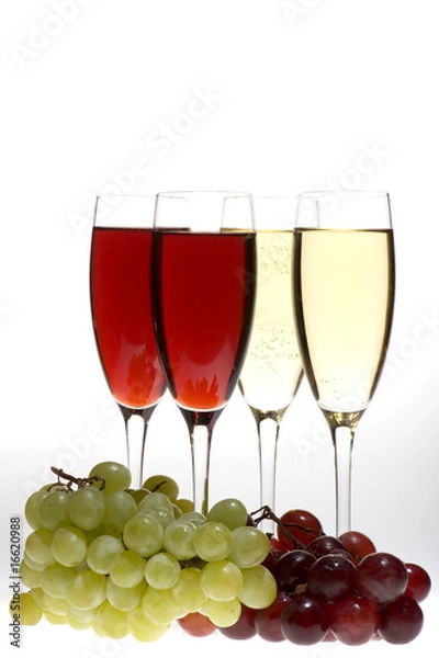 Obraz wine glasses with grapes