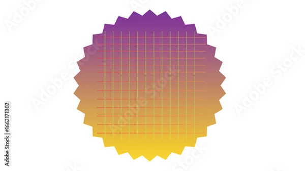 Obraz Abstract Data Grid Pattern in Starburst Shape