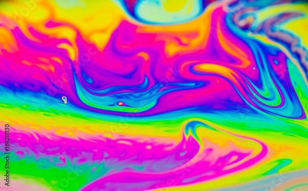 Obraz Rainbow colors created by soap, bubble,or oil makes can use for background
