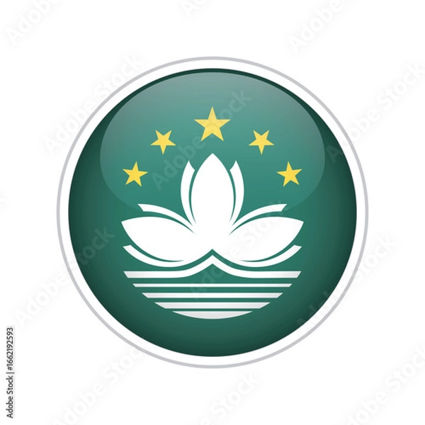 Fototapeta Flag of Makao cirrcle icon vector illustration