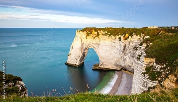 Fototapeta Coastal archway, dramatic cliffs