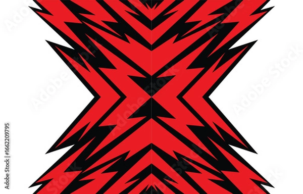 Obraz Abstract background with various sharp, zigzag and lightning pattern with some copy space area.