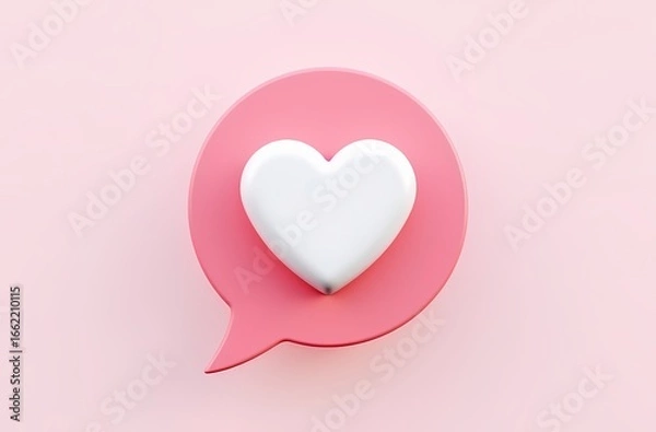 Obraz pink heart on a pink background