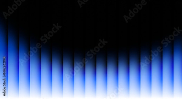 Fototapeta Blue gradient with a glass effect on a black background, a futuristic look featuring cool glow, soft waves, and transparent layers that create a sense of motion