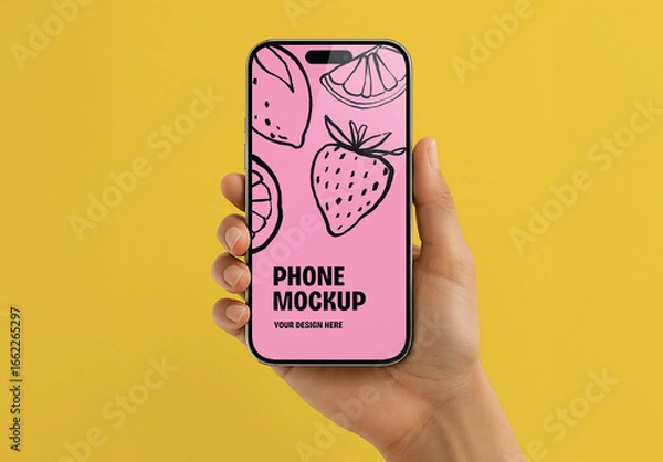 Obraz Hand Holding Phone Mockup
