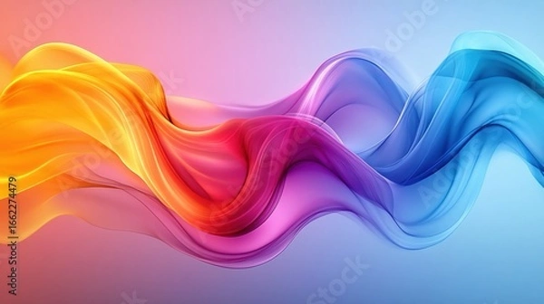 Fototapeta Artistic swirl of vibrant colors in modern visual art.