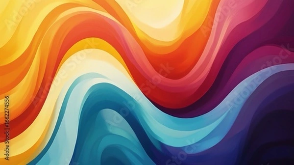 Fototapeta Artistic swirl of vibrant colors in modern visual art.