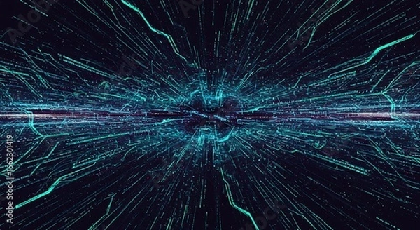 Fototapeta Futuristic digital codes abstract technology background