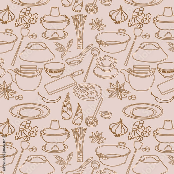 Obraz  Chinese food pattern