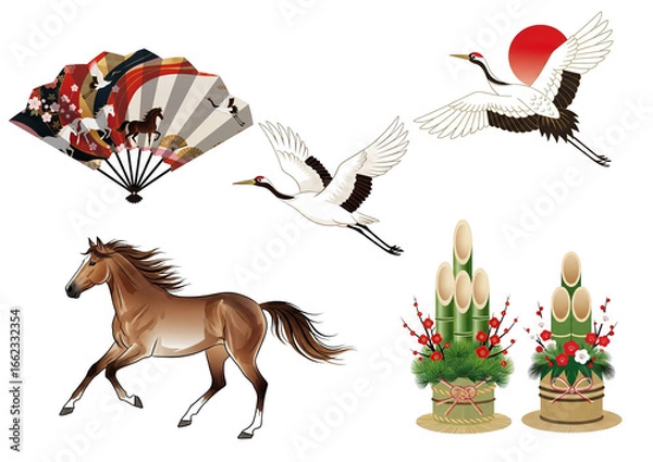 Fototapeta 2026年年賀素材セット