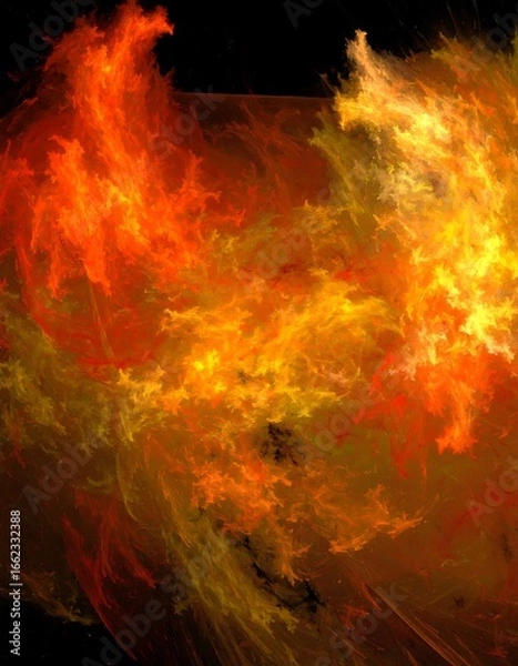 Fototapeta Abstract fiery nebula