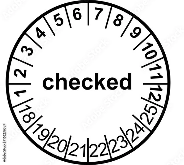 Fototapeta checked badge certificate