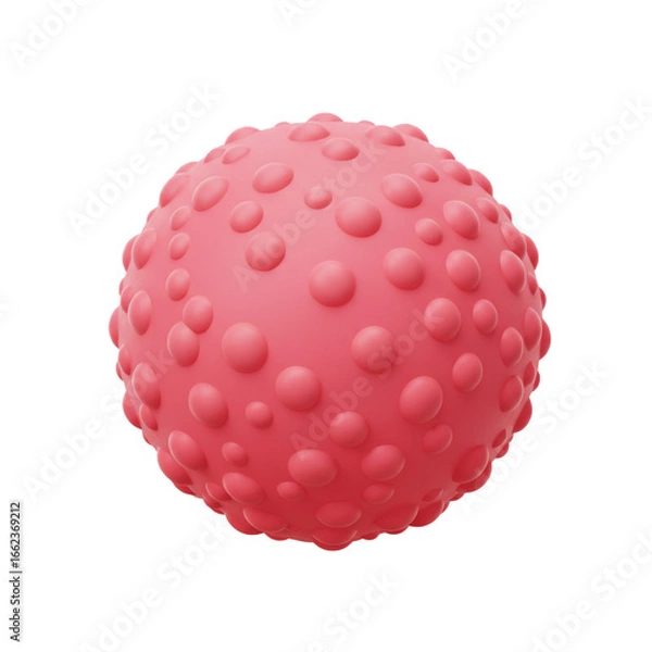 Obraz A vibrant, textured sphere, rendered with meticulous detail, showcasing a multitude of raised, rounded protrusions across its , creating a tactile and visually engaging composition.