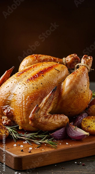 Obraz whole roasted chicken