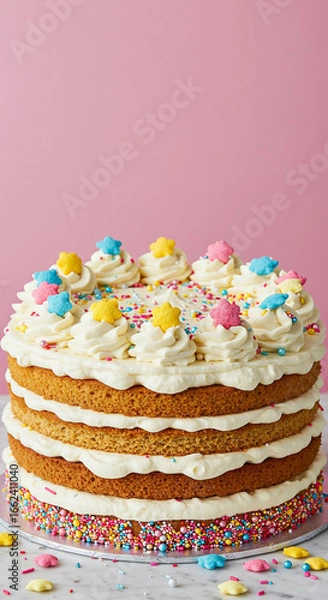 Obraz birthday cake with candles