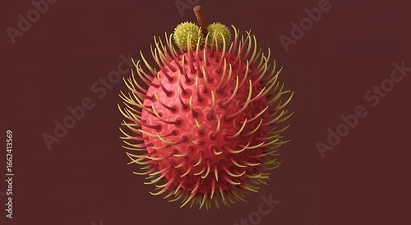 Fototapeta Red Rambutan Vector
