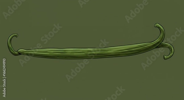 Fototapeta Green Vanilla Bean Vector