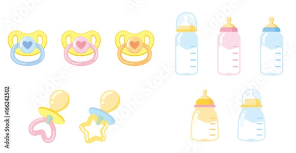 Fototapeta おしゃぶり、哺乳瓶アイコン
