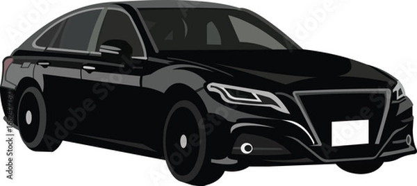 Fototapeta Comfortable Black Car.eps