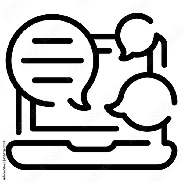 Obraz Laptop Chat Bubble