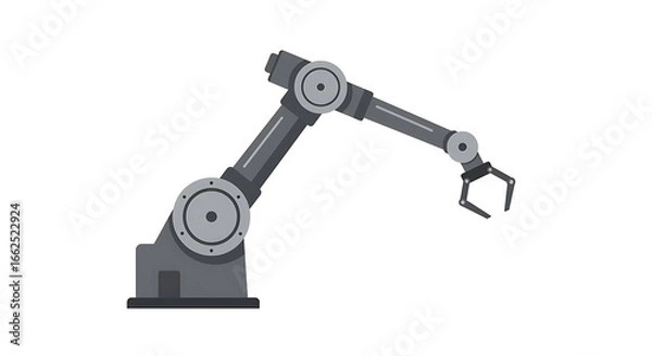 Fototapeta Illustration of an Industrial Robot Arm for Manufacturing and Automation