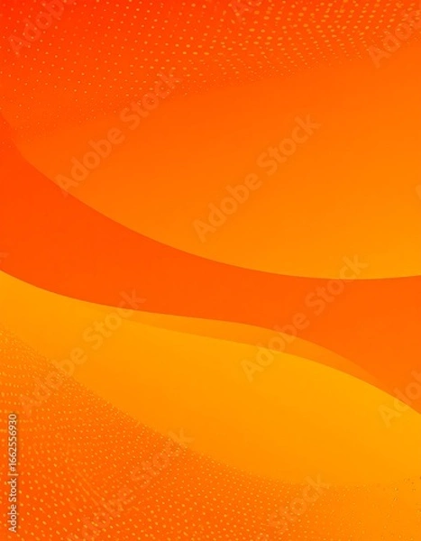Obraz Abstract orange gradient design with wavy lines and dots