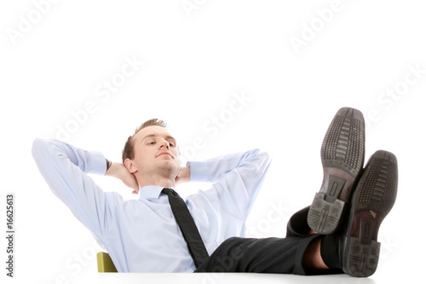 Fototapeta Businessman sitting at desk