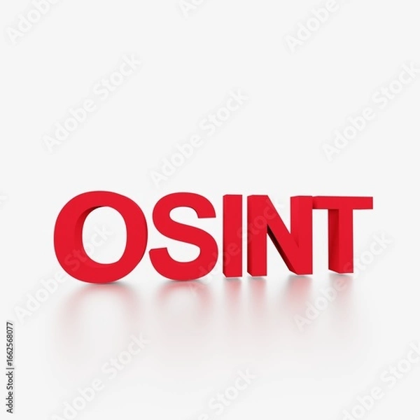 Obraz osint 3DText seculity 情報　セキュリティ