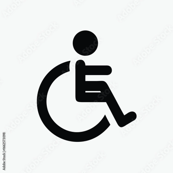 Fototapeta disabled handicap icon vector template	