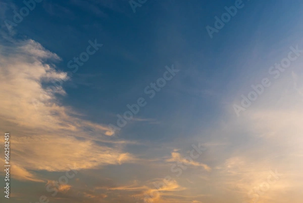 Fototapeta 夏の空　夕暮れの時の空と雲173