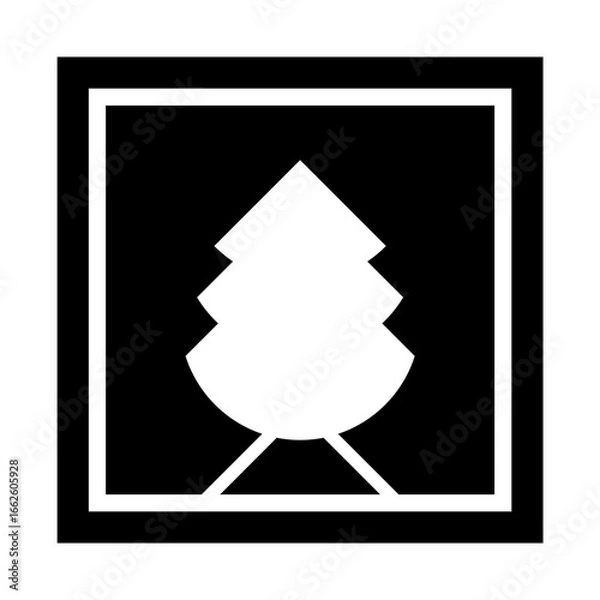 Fototapeta beautiful, simple and elegant pine tree logo