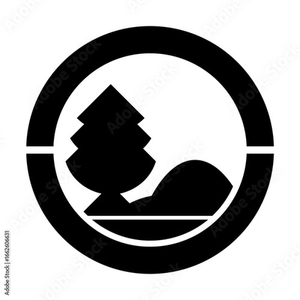 Fototapeta beautiful, simple and elegant pine tree logo