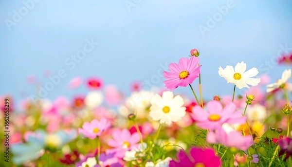 Obraz Vibrant cosmos field, soft focus