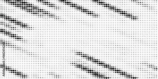 Fototapeta Halftone dot gradient pattern texture set isolated on white background. Dots dots ...