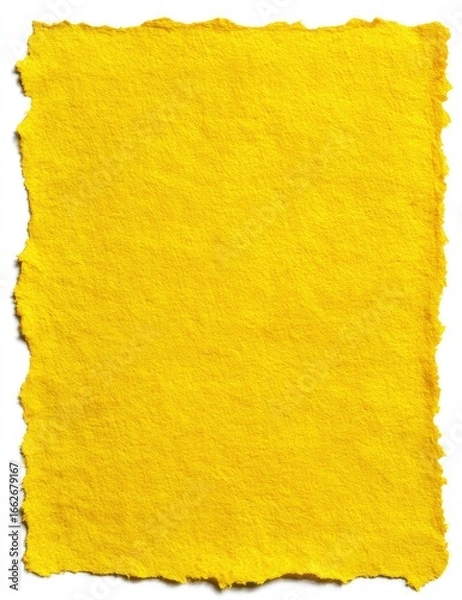 Obraz Torn, vibrant yellow paper texture