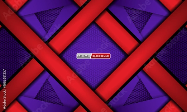 Obraz Abstract Geometric Background with Red and Purple Diagonal Pattern