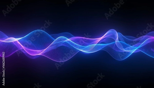 Fototapeta Halloween , halloween background abstract waves of light in blue and purple on dark background halloween , halloween background 