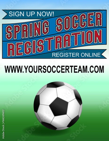 Obraz Spring Soccer Registration