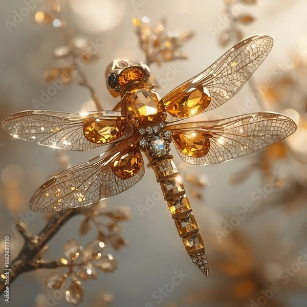 Fototapeta dragonfly on a twig