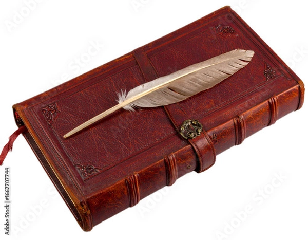 Obraz old book with feather and ink