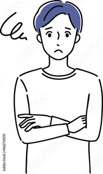 Obraz 困る若い男性